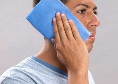 Blue Easy Sleeve Disposable Cover on Face